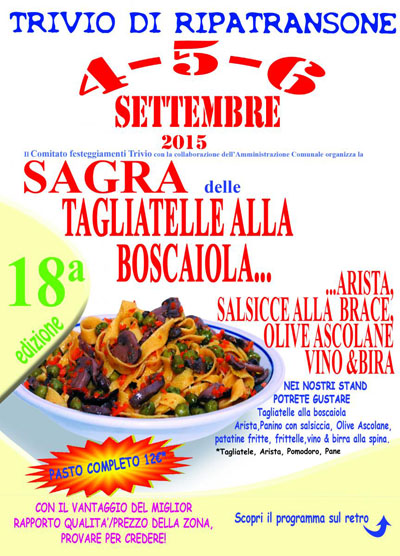 18^ Sagra delle Tagliatelle alla Boscaiola