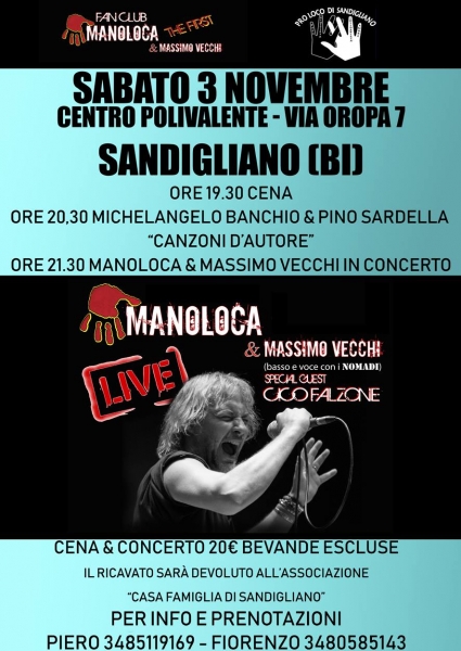 Sandigliano rock live con il cantautorato italiano.